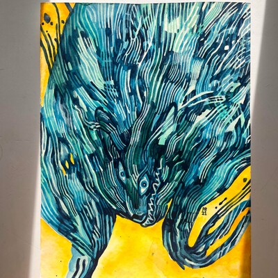 "dive" original painting