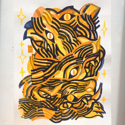 "hierarchies" original painting