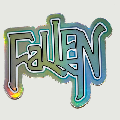 Fallen logo holographic sticker