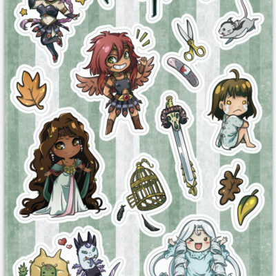Fallen vol.1: rebirth - chibi sticker sheet