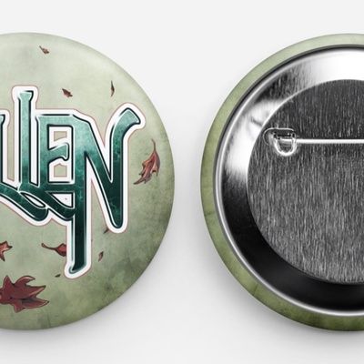 Fallen logo button (2.25″ × 2.25″)