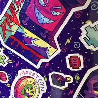 Haunted Arcade Holographic Sticker Sheet - Thumbnail 2