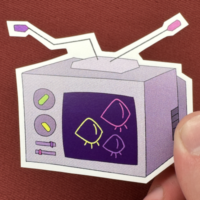 Omniscient Newscaster TV Sticker