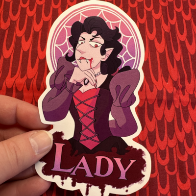 Lady gothic genders sticker