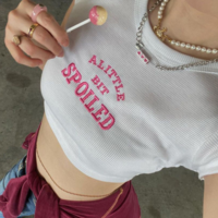 A LITTLE BIT SPOILED CROP TOP - Thumbnail 1