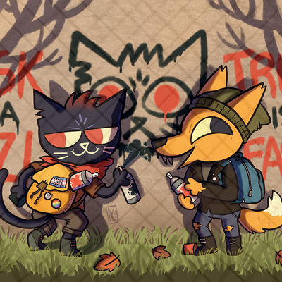 Nitw - mae and gregg graffiti print