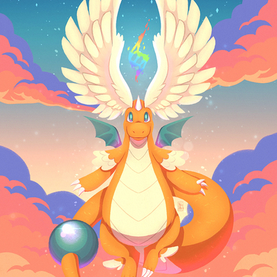 Pokémon - mega dragonite print