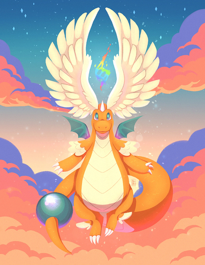 Pokémon - Mega Dragonite print