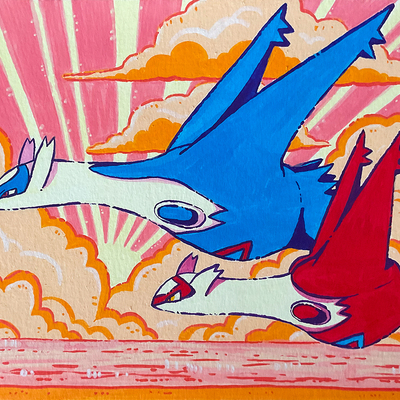 Pokémon - latios and latias print