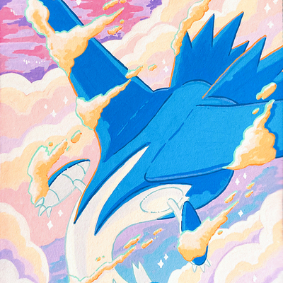 Pokémon - latios acrylic markers print
