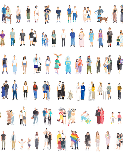 Custom portrait in A6, A5 & A4 sizes