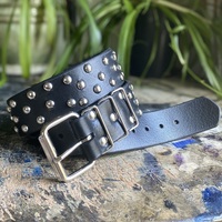 1.75" wide Chaotic Medium Dome-studs Belt - Thumbnail 2