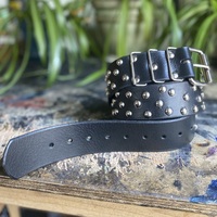 1.75" wide Chaotic Medium Dome-studs Belt - Thumbnail 5