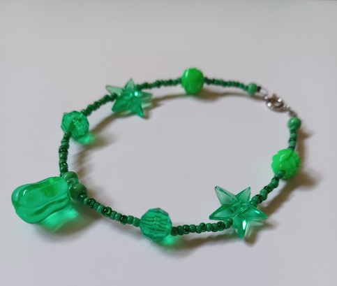 Shamrock Green Bead Bracelet