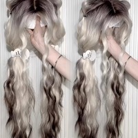 Siamese Cat Gradient Curly Wig  - Thumbnail 2