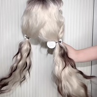 Siamese Cat Gradient Curly Wig  - Thumbnail 3