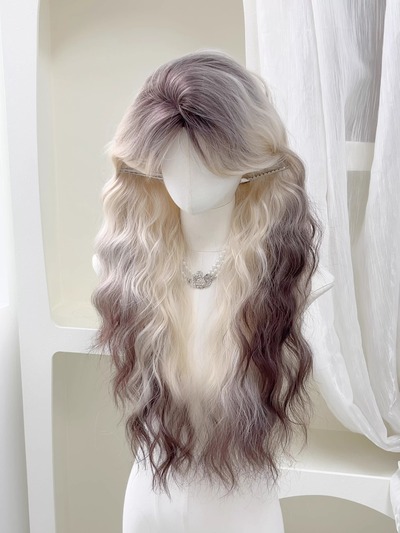 Siamese Cat Gradient Curly Wig 