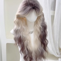 Siamese Cat Gradient Curly Wig  - Thumbnail 1