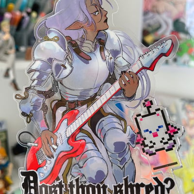 Dost thou shred? transparent sticker