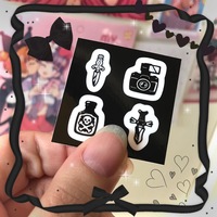 Tiny Spooky Girls Soft Enamel Pins - Thumbnail 1