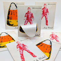 Michael Myers - Andy Warhol Pop Art Velvet Underground (Candy Corn) Halloween Custom Trading Card - Thumbnail 2