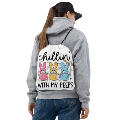 Chillin nurses drawstring bag
