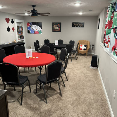 Speed-lite felt style poker table cover with pad for 60" round table – custom made to order by playezze – free shipping