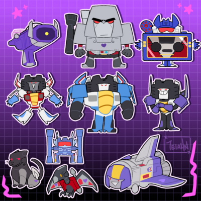 Decepticon mini stickers