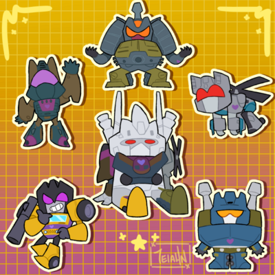 Combaticon mini stickers