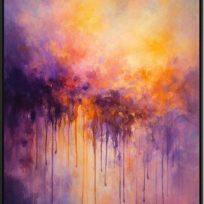 Radiant dripscape abstract wall art print