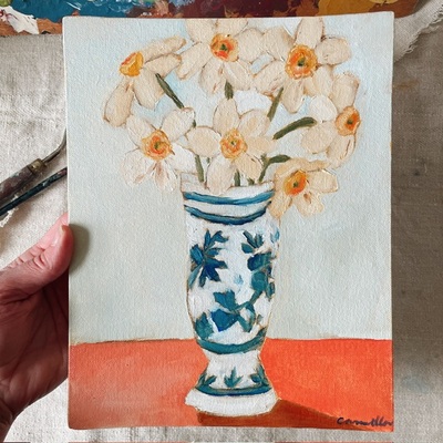 “Buttercups For Days” original 8 x 10 oil painting