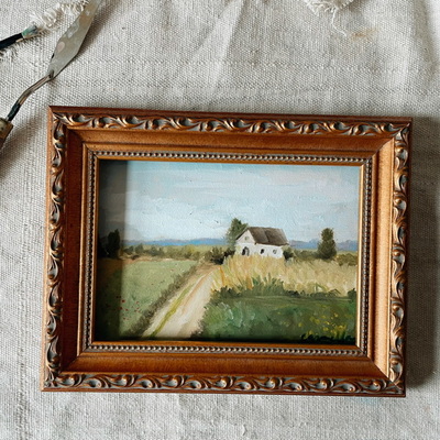 “the road home” 5x7 original oil painting