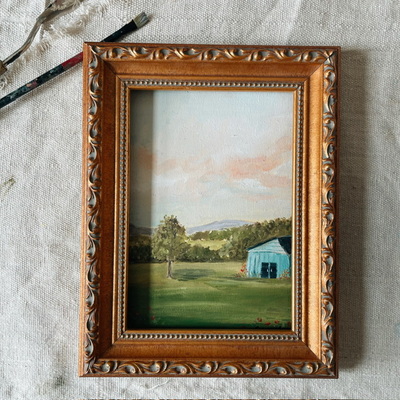 “the view from here” 5x7 original oil painting
