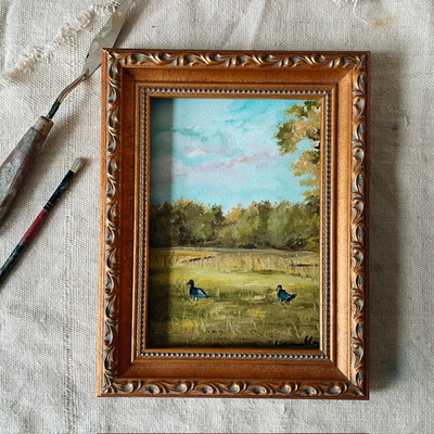 “golden glow” 5x7 original oil painting