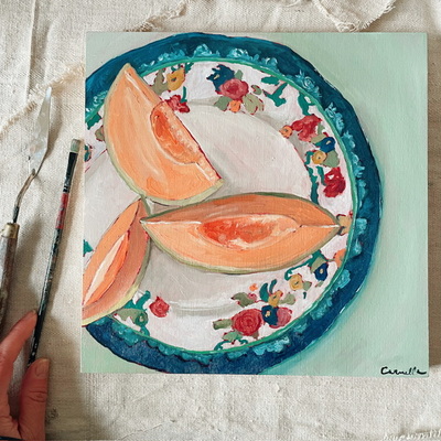 “simple goodness” 10x10 inch original oil painting 