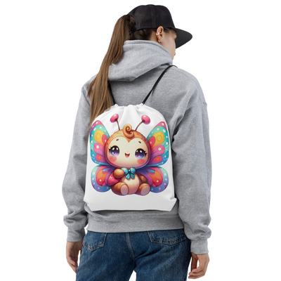 Awesome jadies butterfly drawstring bag