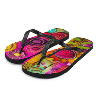 Bridget Frabic Flip-Flops - Thumbnail 1