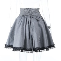 Gothic High-waist Striped Flare Skirt - Thumbnail 7