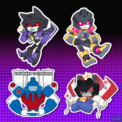 Assorted transformer stickers