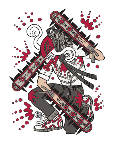 Macuahuitl Man Art Print
