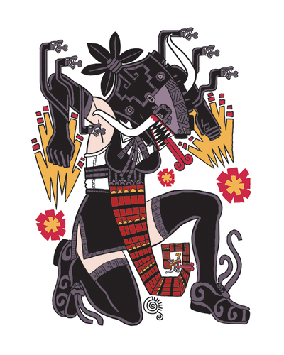 Tlecuahuitl Girl Art Print