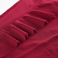 Sexy Red Ruffled Mesh Dress - Thumbnail 7