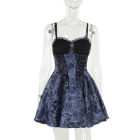 Gothic two-tone jacquard slip dress - Thumbnail 3