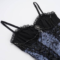 Gothic two-tone jacquard slip dress - Thumbnail 5