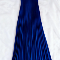 Spaghetti Straps Champagne Long Pleated Prom Dresses - Thumbnail 3