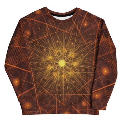 Cosmic radiance: a stellar intersection unisex sweatshirt