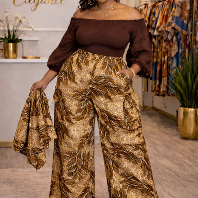 Golden earth palazzo pants