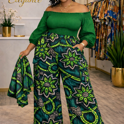 Mocha leaf palazzo set