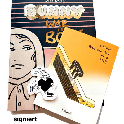 Bunny war böse + rise and fall of a mall (german) + sticker  - signiert