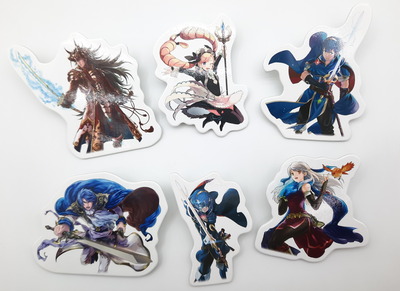 Fire Emblem Cipher die cut badges